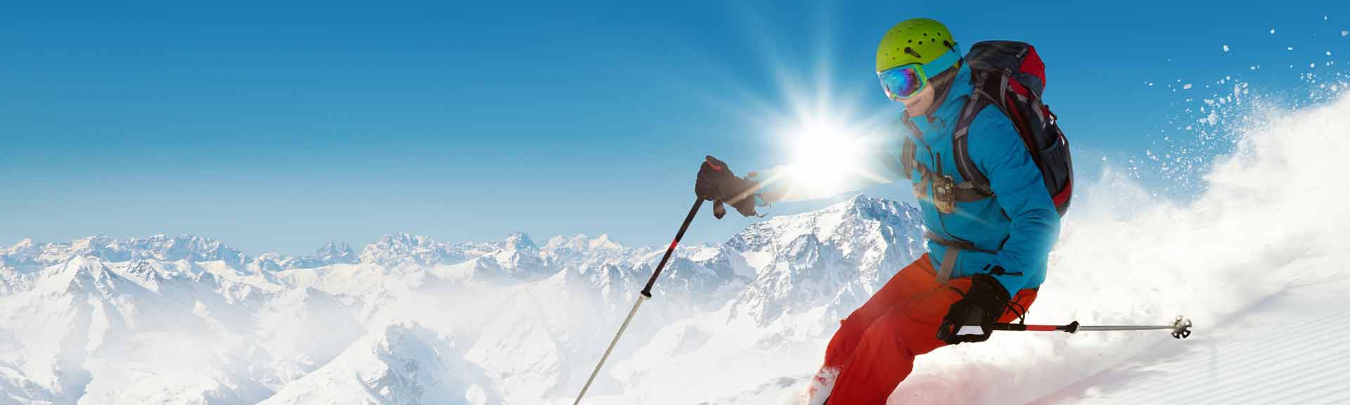 Esquiador con seguro