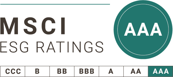 MSCI ESG ratings = note AAA
