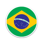 Ein runder Ausschnitt der brasilianischen Flagge.