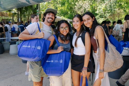 International Students at an Allianz Partners Foodbank market stall