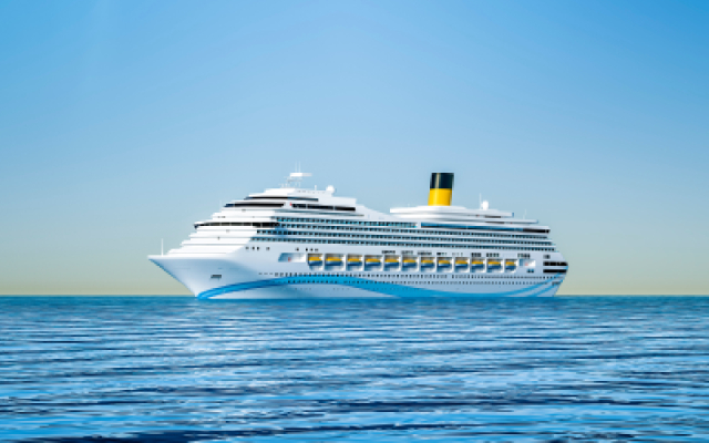 Cruise ship on the ocean