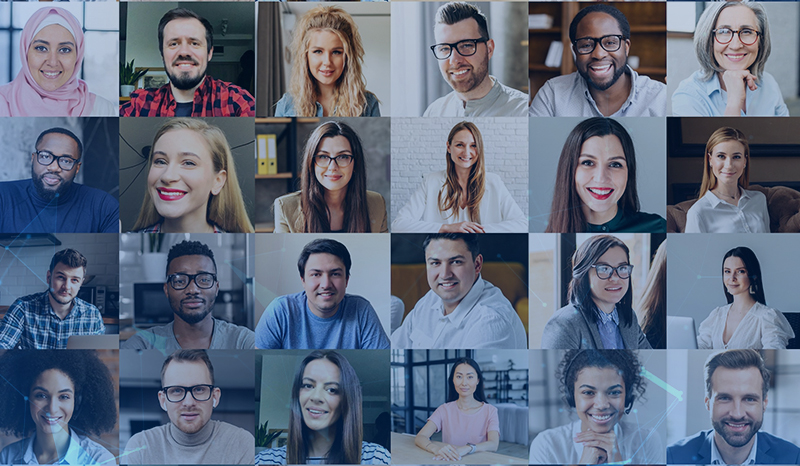 A collage of Allianz employees 