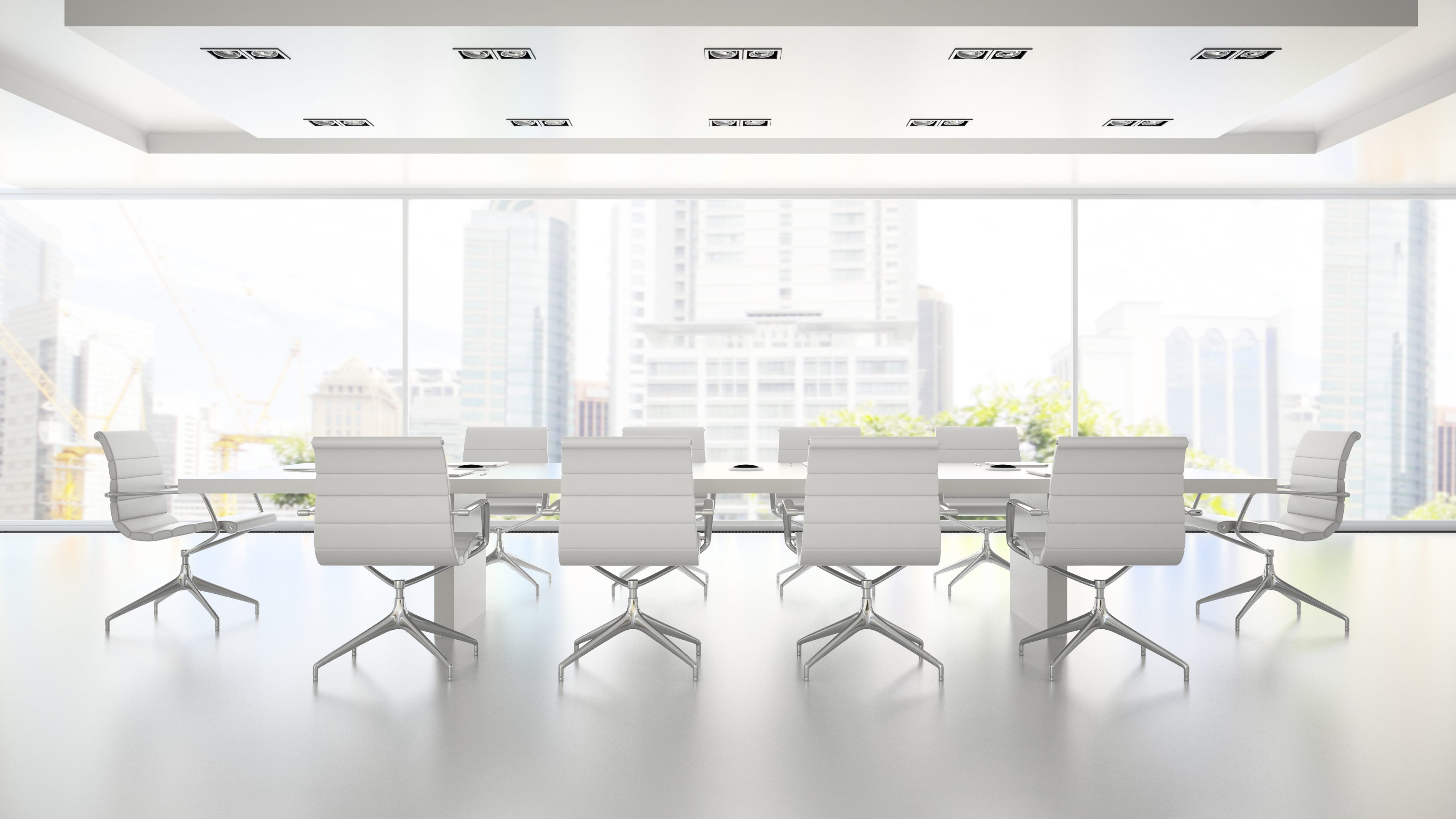 White themed board room