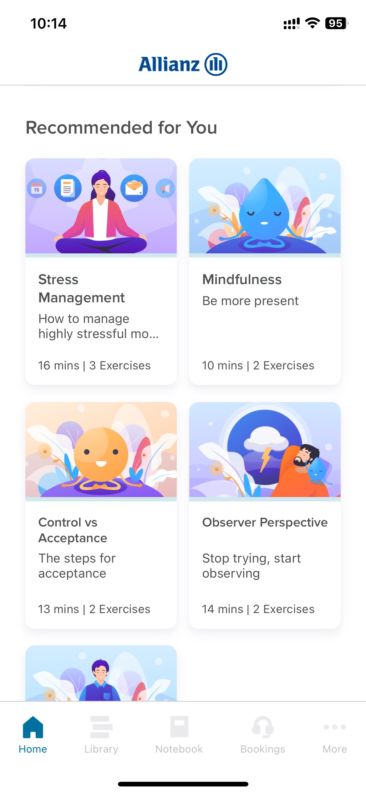 Mental Wellbeing App phone screenshot 