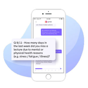 Shows how the app looks on a phone. 
