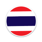 Ein runder Ausschnitt der Flagge von Thailand.