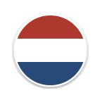 Ein runder Ausschnitt der Flagge von Niederlande.