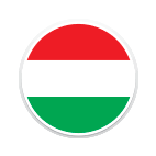 Ein runder Ausschnitt der Flagge von Ungarn.