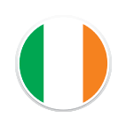 Ein runder Ausschnitt der Flagge von Irland.